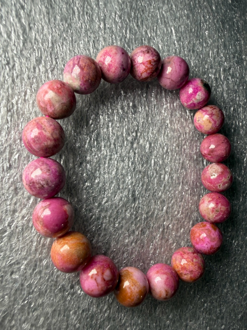10MM High Quality Hot Pink Cobalto Calcite Natural Crystal Bracelet